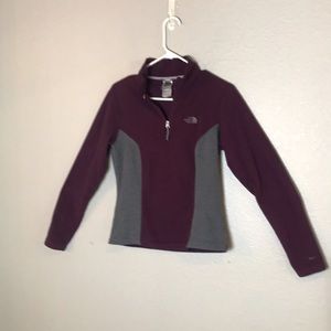 The North Face Maroon/Gray Fleece Pullover Size Sm